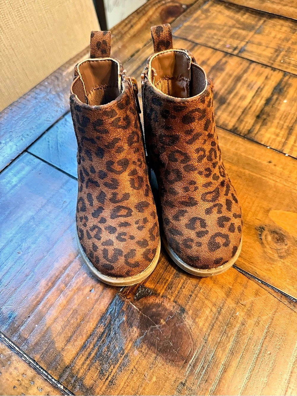 Toddler Girls Leopard Print Ankle Boots